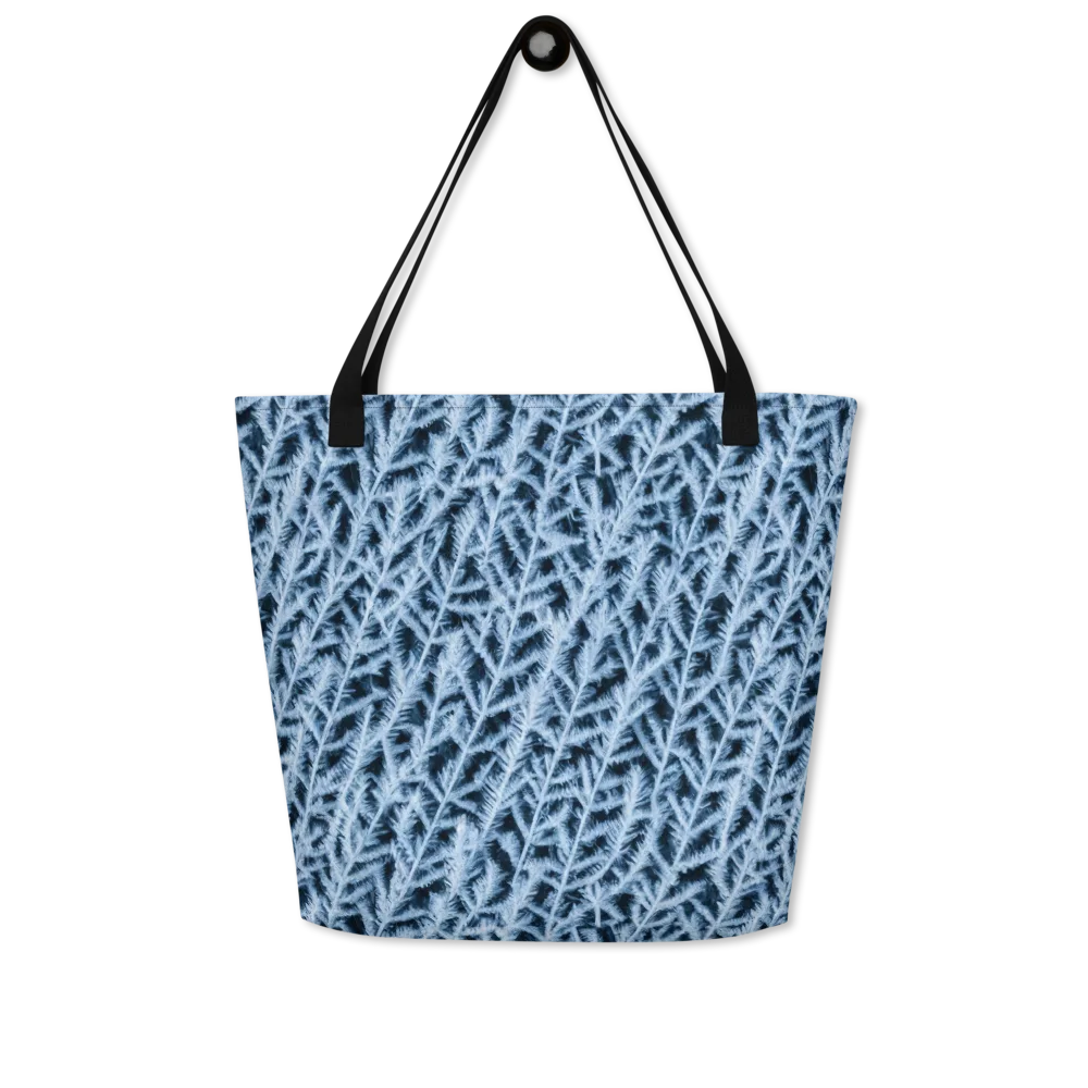 Frosted Fern on Large Tote Bag W/ Pocket — Front