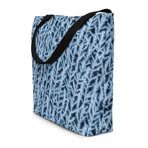 Frosted Fern on a Large Tote Bag W/ Pocket