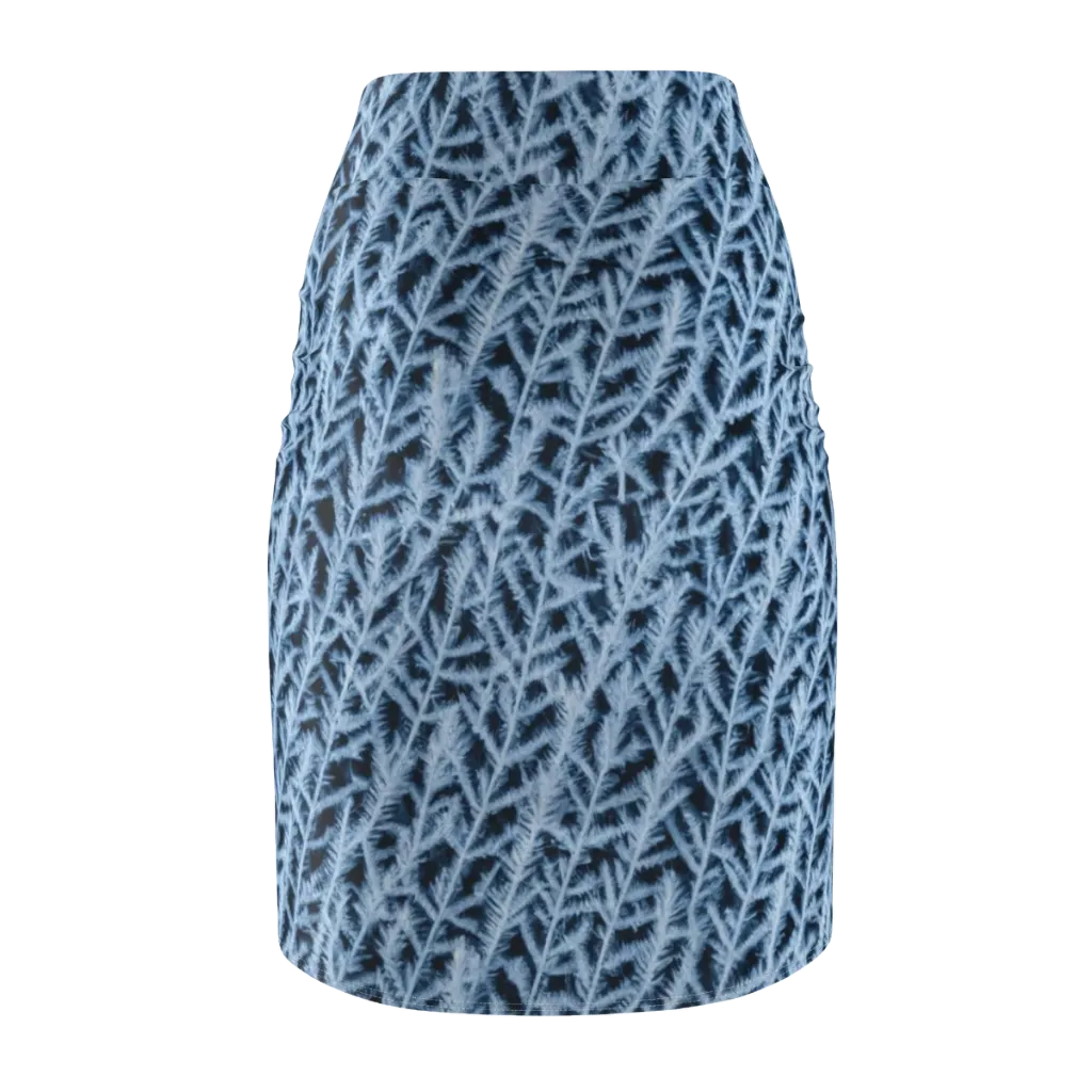Frosted Fern on Pencil Skirt — Back