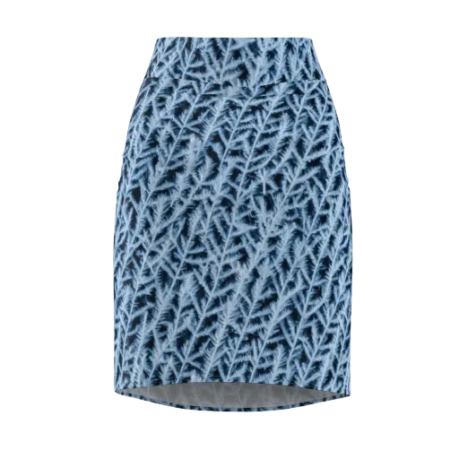 Frosted Fern on a Pencil Skirt