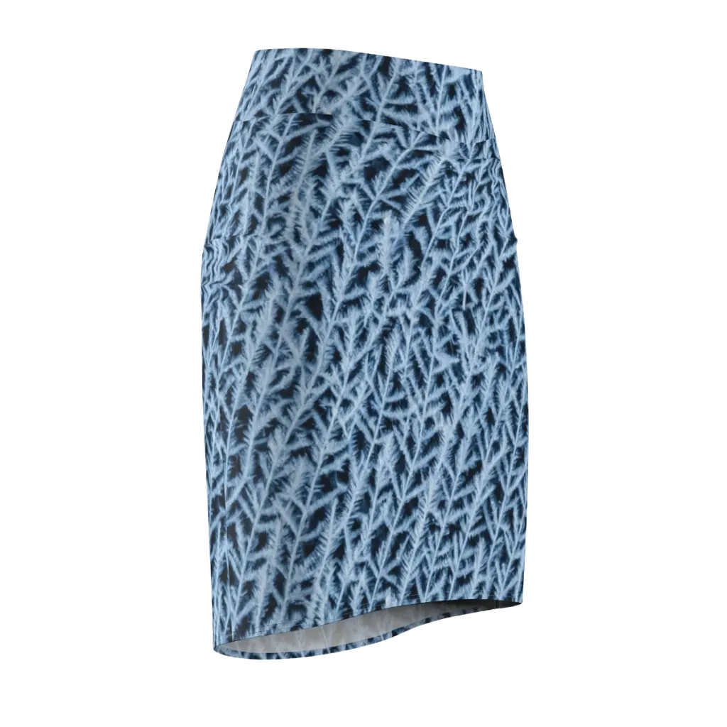 Frosted Fern on Pencil Skirt — Front Side