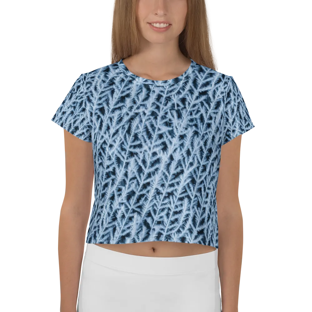 Frosted Fern on Crop Tee — Front