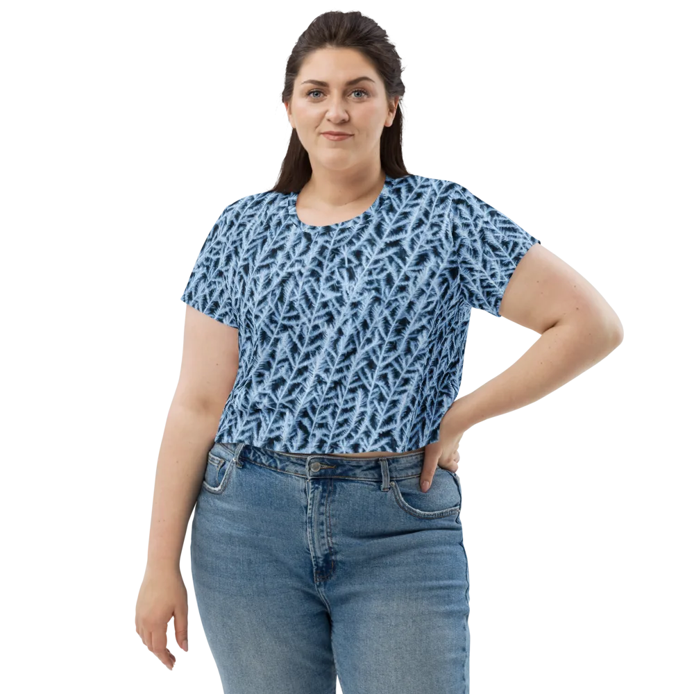 Frosted Fern on Crop Tee — Front