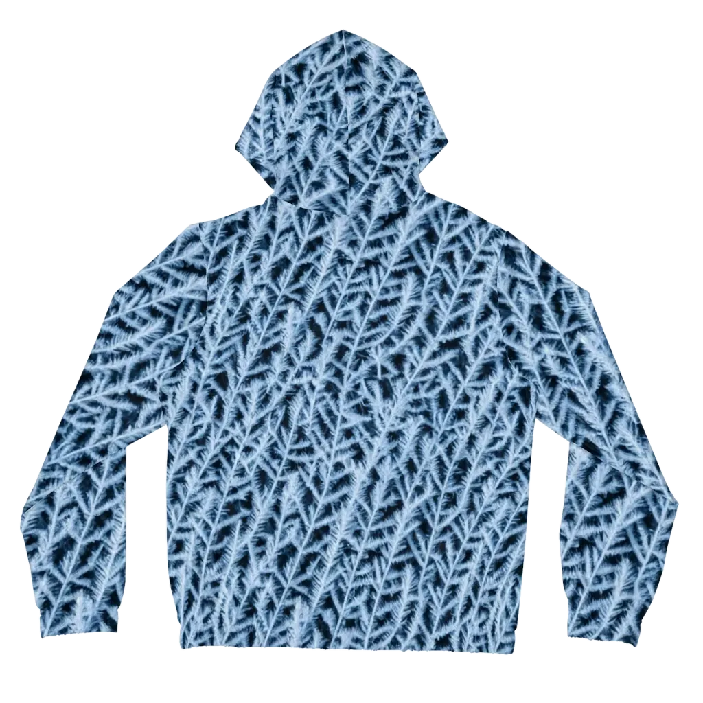 Frosted Fern on Women's Full-Zip Hoodie — Back