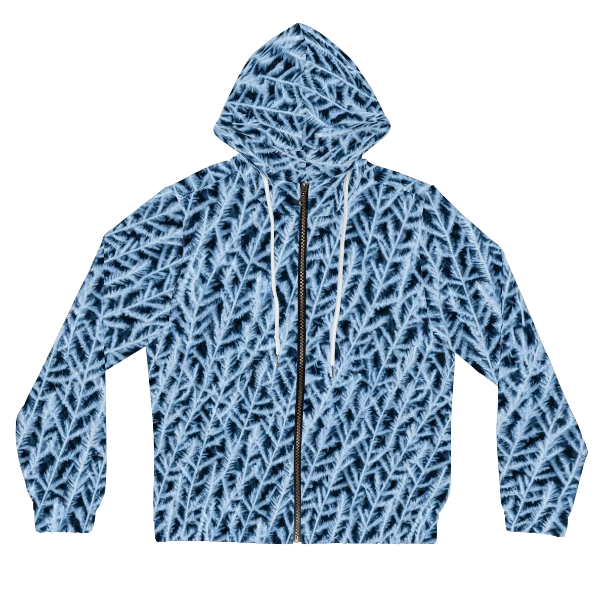 Frosted Fern on Women's Full-Zip Hoodie — Front