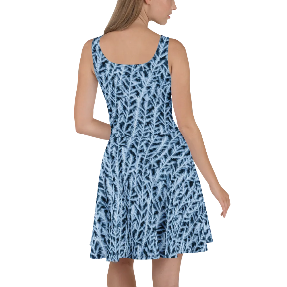 Frosted Fern on Skater Dress — Back