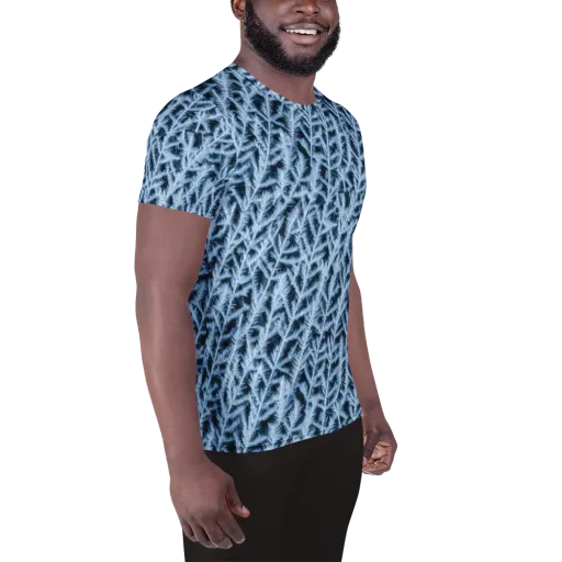 Frosted Fern on a Men's Athletic T-Shirt