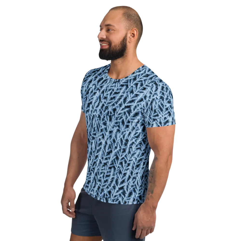 Frosted Fern on Men's Athletic T-Shirt — Left