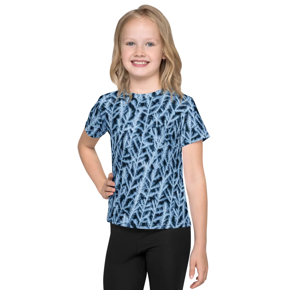 Frosted Fern on Kids Crew Neck T-Shirt — Front