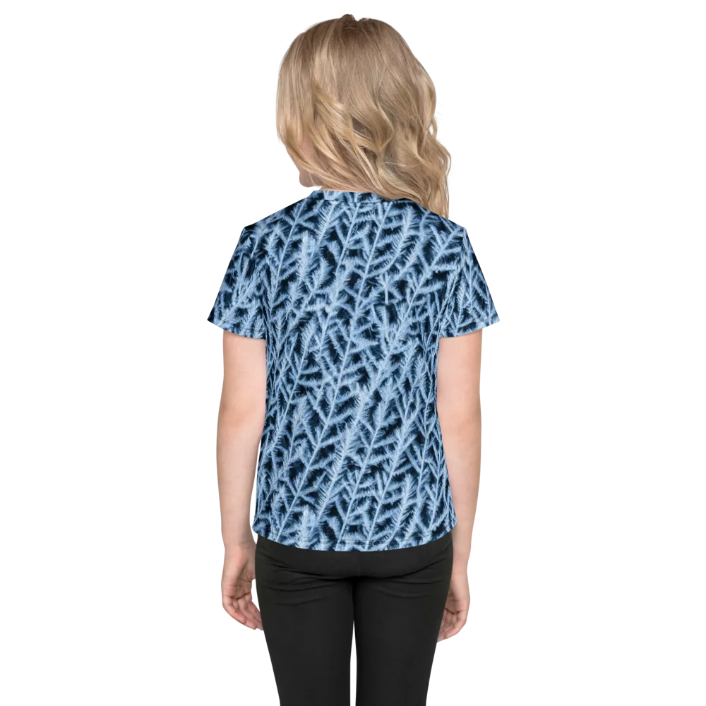 Frosted Fern on Kids Crew Neck T-Shirt — Back
