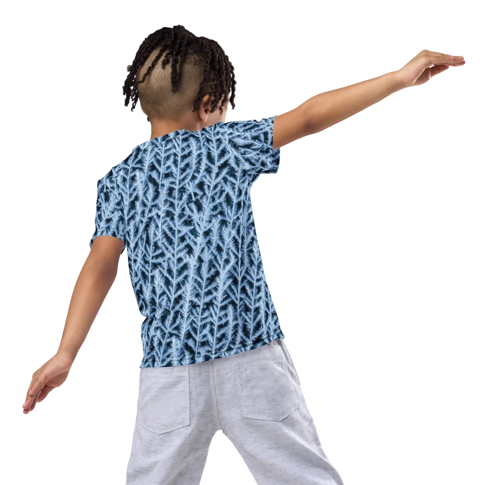 Frosted Fern on Kids Crew Neck T-Shirt — Back