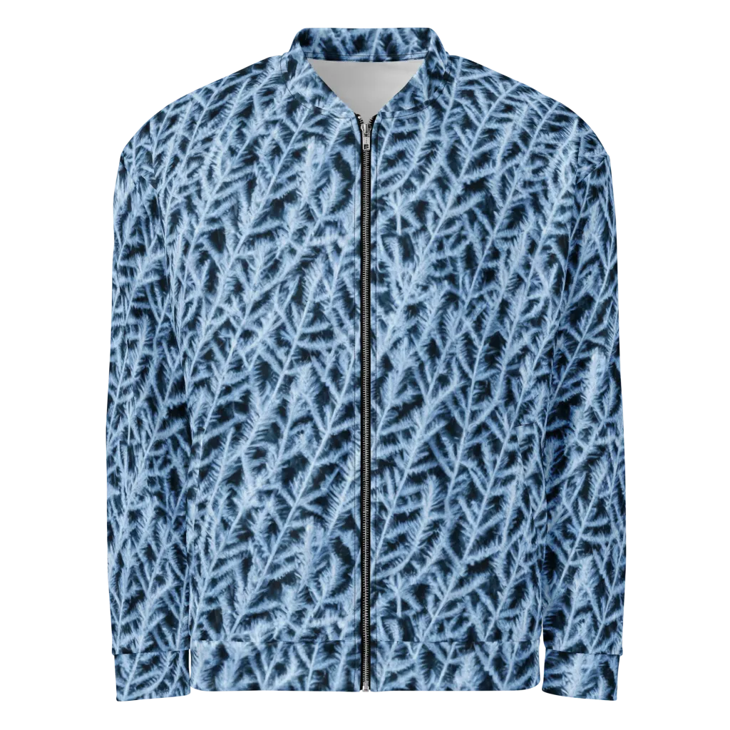 Frosted Fern on Bomber Jacket — Front