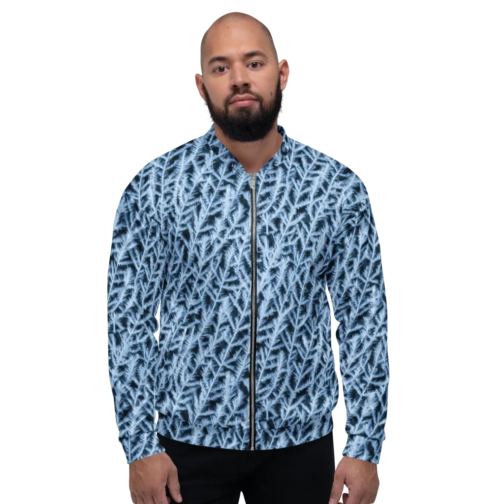 Frosted Fern on Bomber Jacket — Front