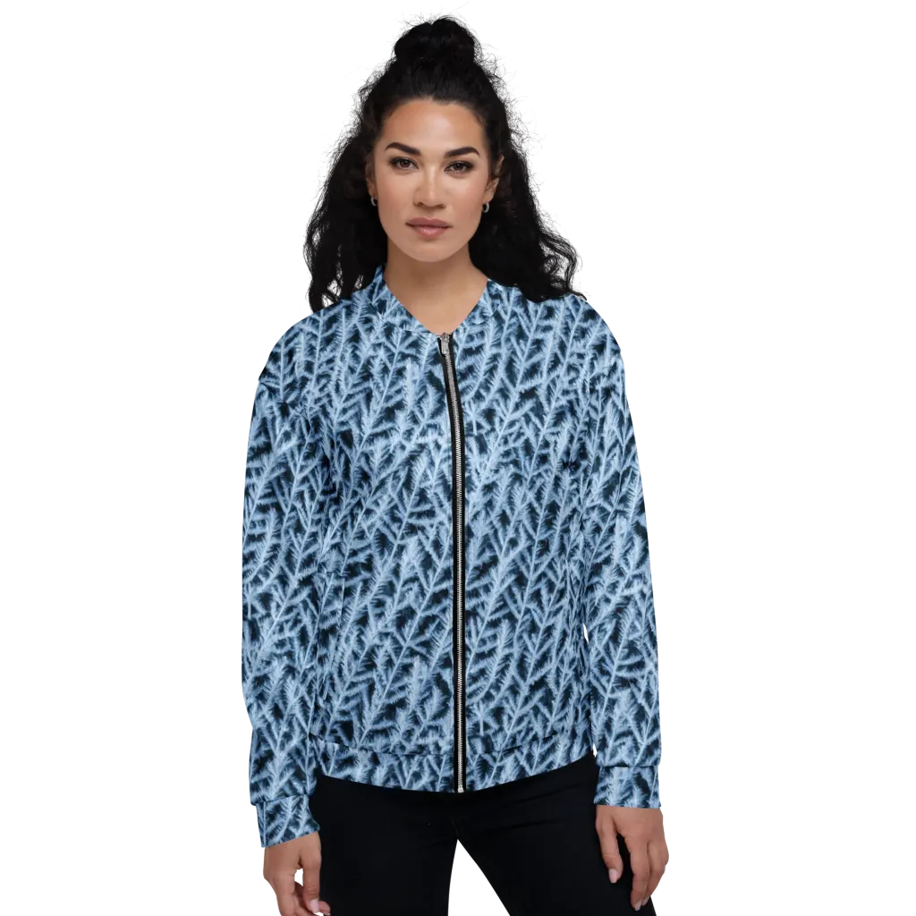 Frosted Fern on Bomber Jacket — Front