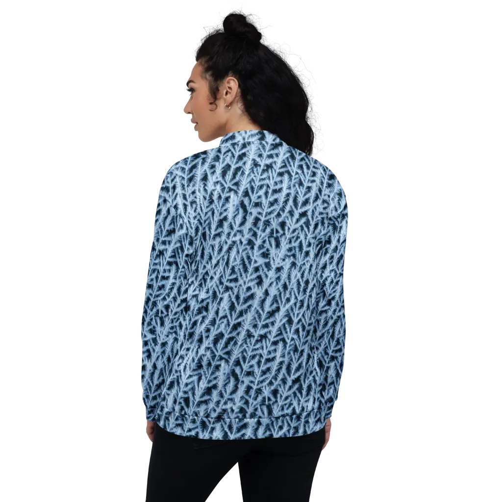 Frosted Fern on Bomber Jacket — Back