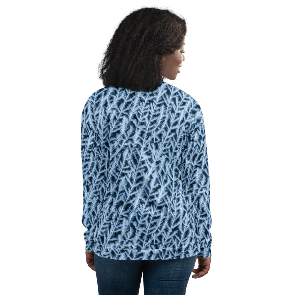 Frosted Fern on Bomber Jacket — Back