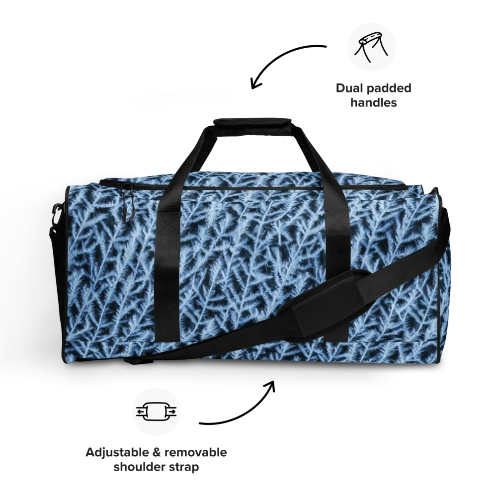 Frosted Fern on Duffle Bag — Front