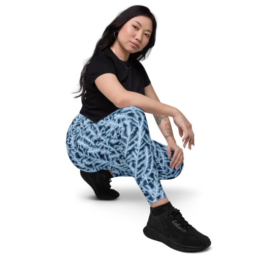 Frosted Fern on a Leggings with Pockets