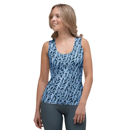 Frosted Fern on a Women's Tank Top