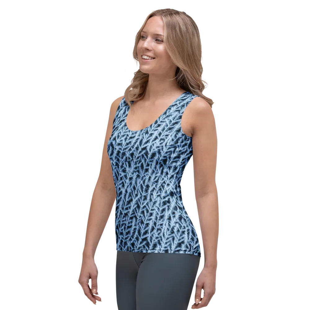 Frosted Fern on Women's Tank Top — Left Front