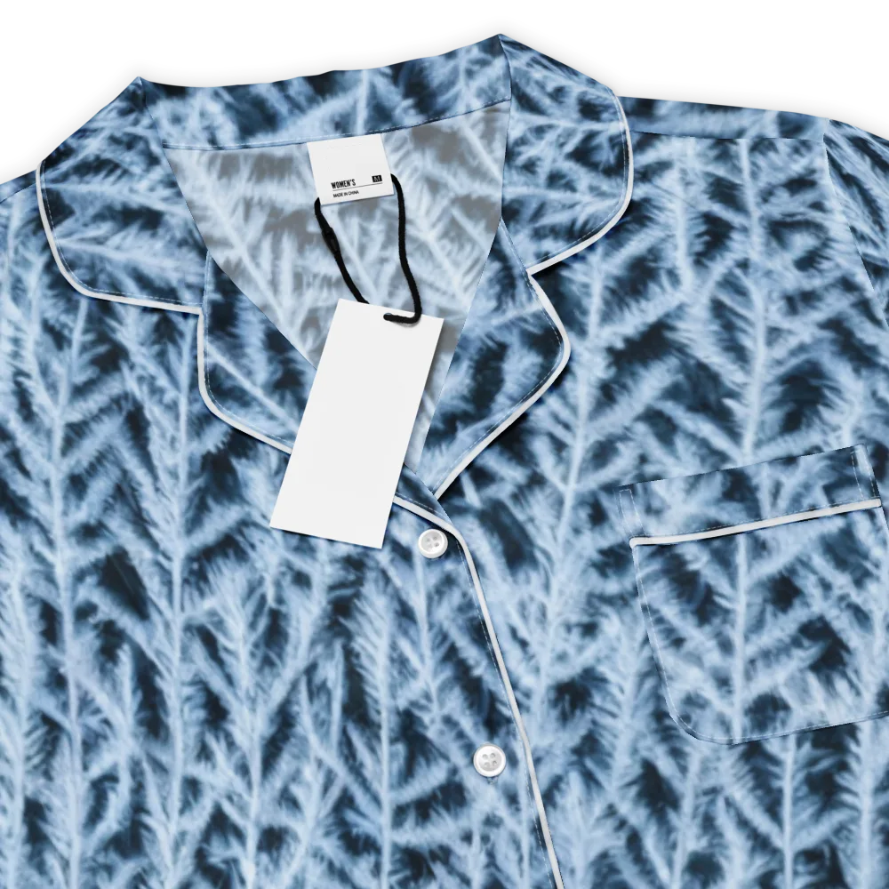 Frosted Fern on Women's Short Sleeve Pajama Top — Product details