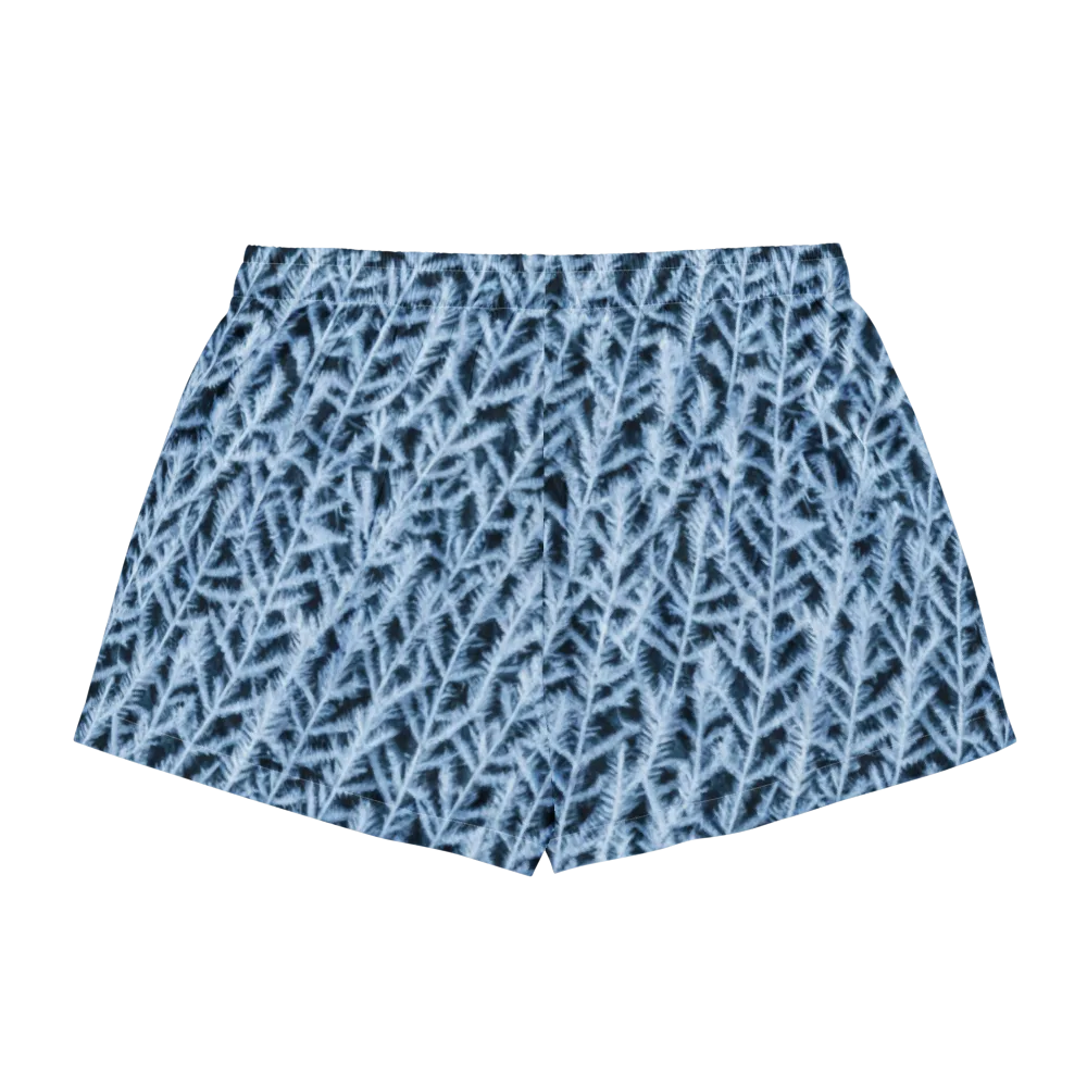 Frosted Fern on Women's Pajama Shorts — Back