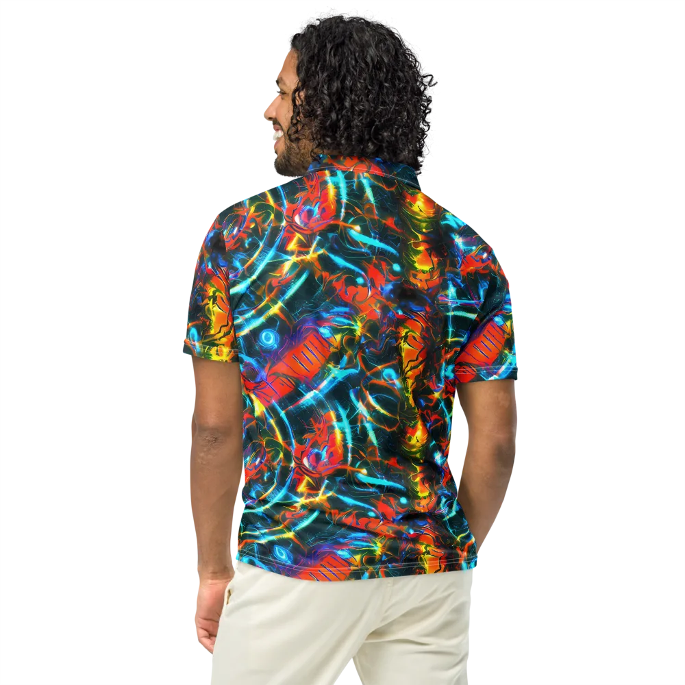 Spectrum Ignition on Men's Slim Fit Polo Shirt — Back