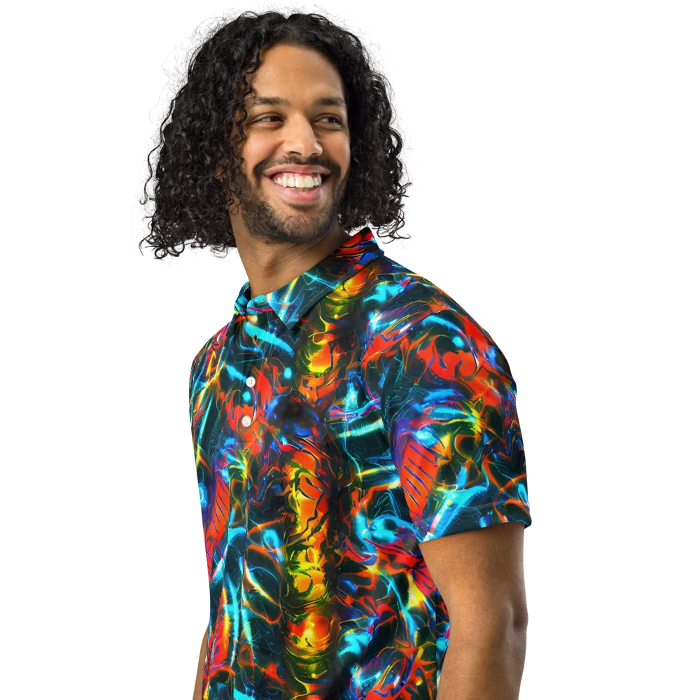 Spectrum Ignition on Men's Slim Fit Polo Shirt — Left Front