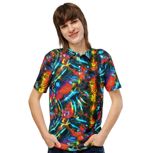 Spectrum Ignition on a Men's Slim Fit Polo Shirt