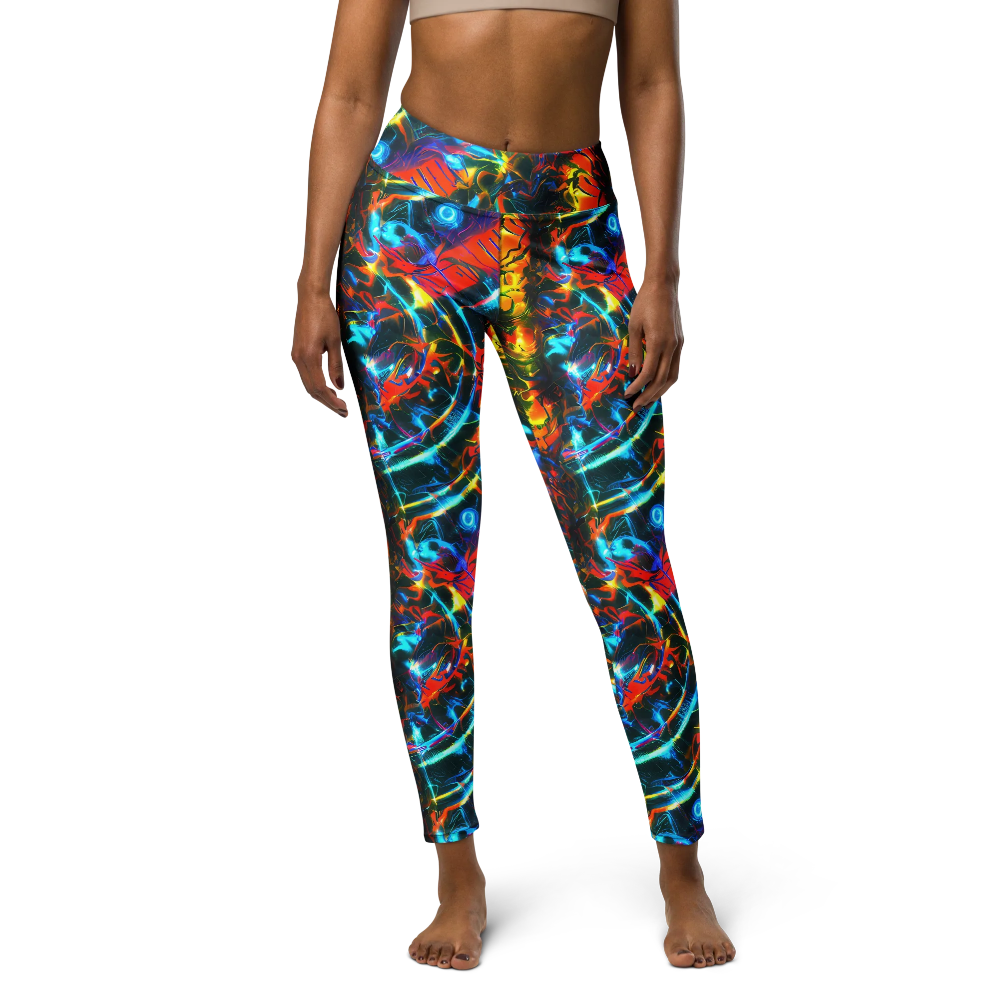 Spectrum Ignition on Yoga Leggings — Front