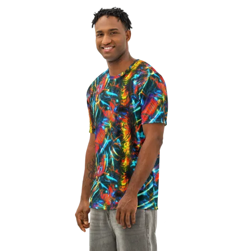 Spectrum Ignition on a Men's Cotton Crew Neck T-Shirt