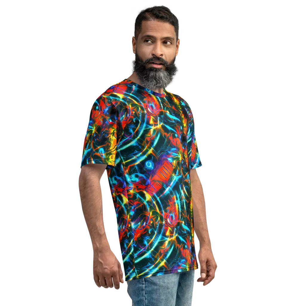 Spectrum Ignition on Men's Crew Neck T-Shirt — Right
