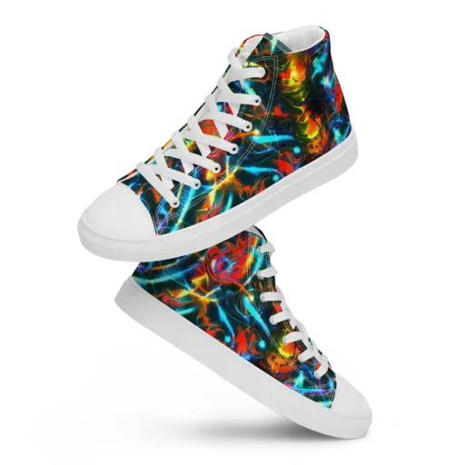 Spectrum Ignition on a Men's High Top Canvas Shoes