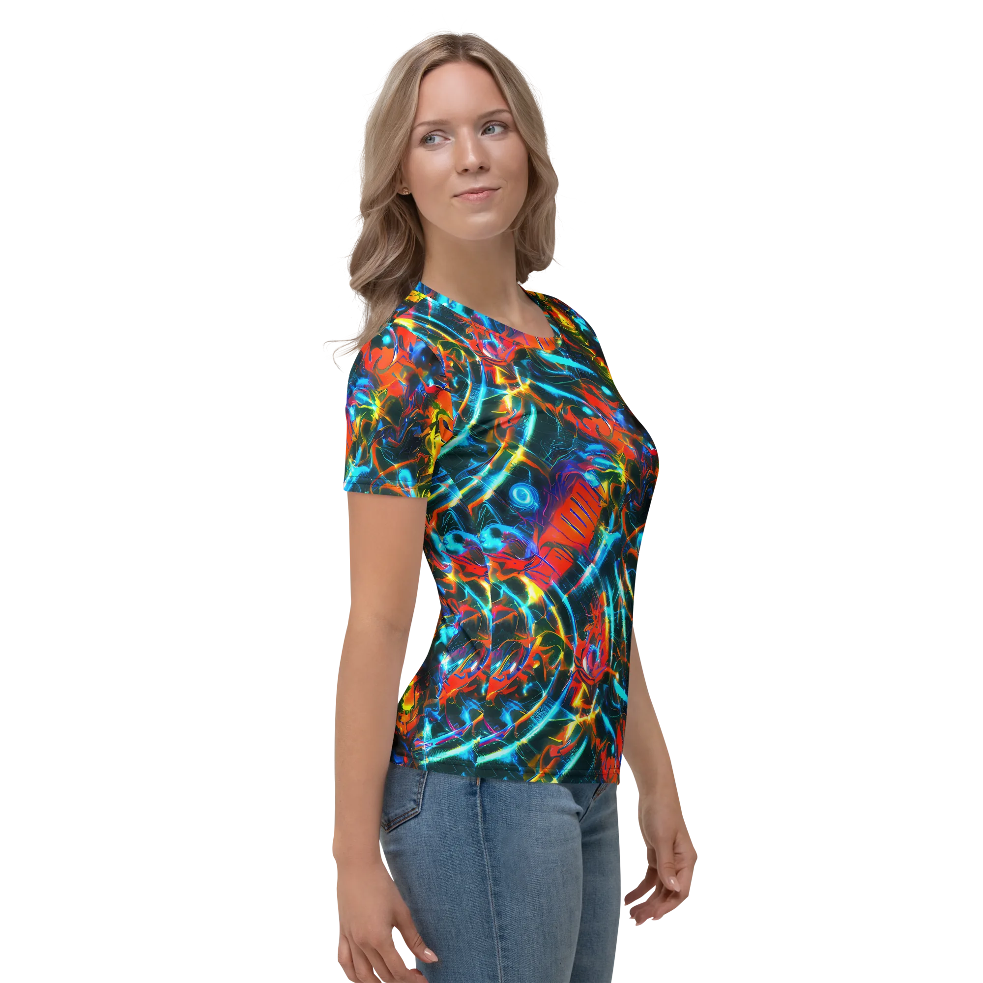 Spectrum Ignition on Women's Crew Neck T-Shirt — Right