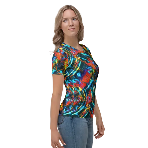 Spectrum Ignition on a Women's Crew Neck T-Shirt