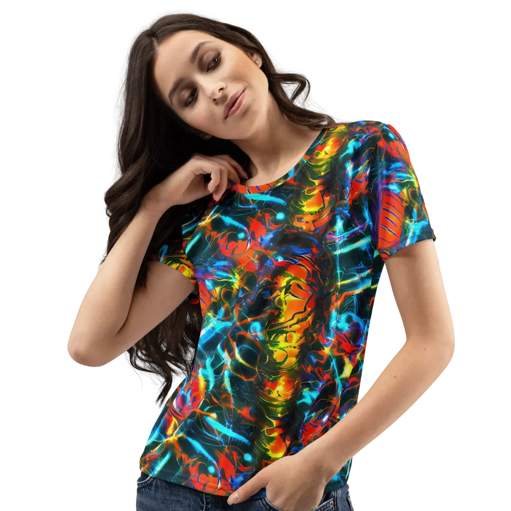 Spectrum Ignition on Women's Crew Neck T-Shirt — Left Front