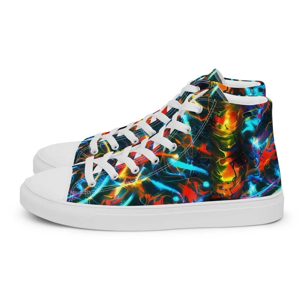 Spectrum Ignition on Women's High Top Canvas Shoes — Left
