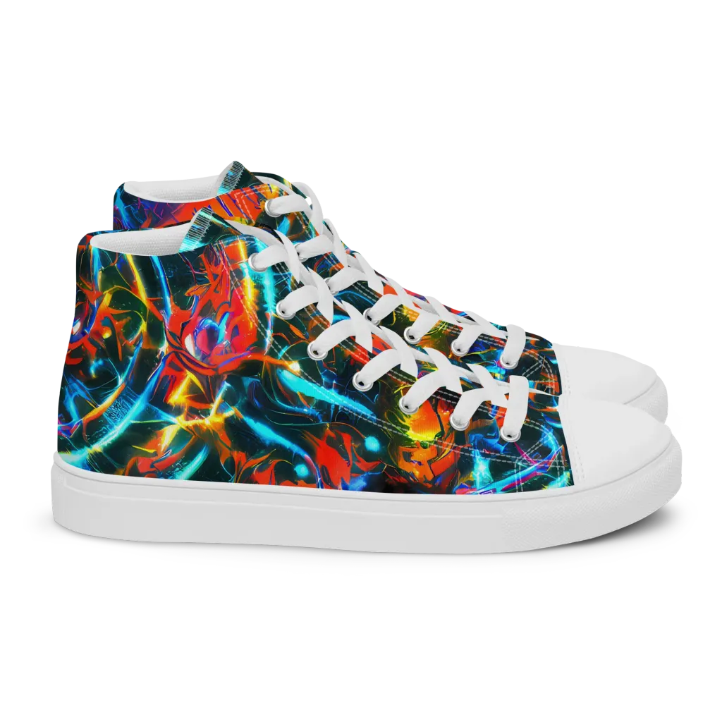 Spectrum Ignition on Women's High Top Canvas Shoes — Right