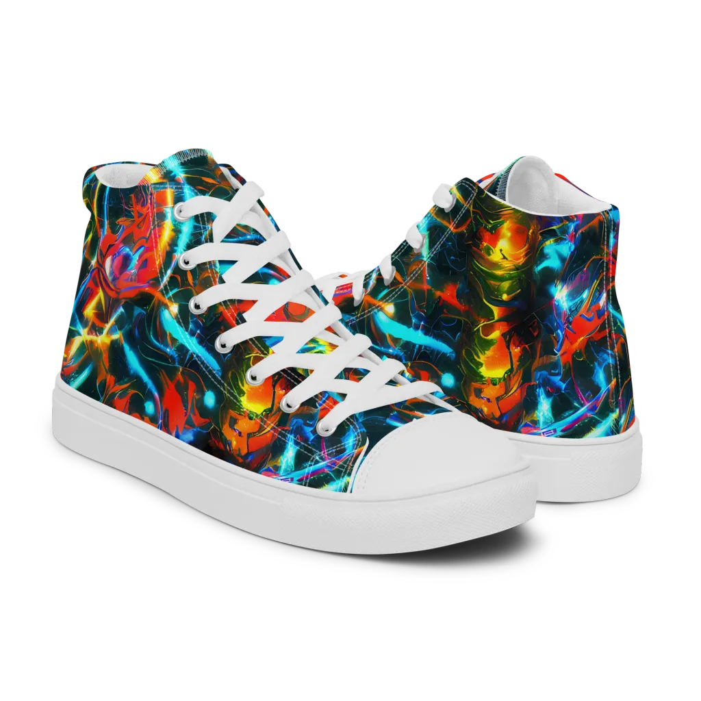 Spectrum Ignition on Women's High Top Canvas Shoes — Right