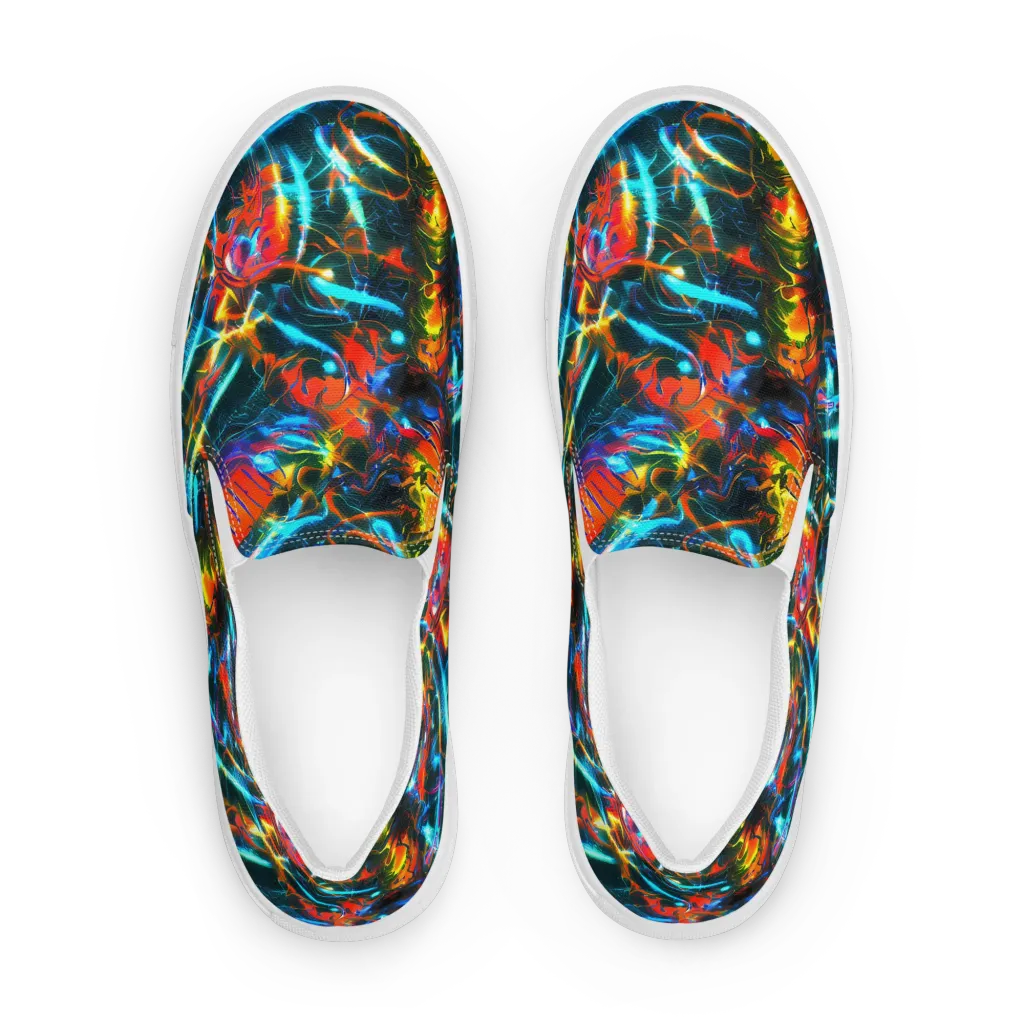 Spectrum Ignition on Men's Slip-On Canvas Shoes — Front
