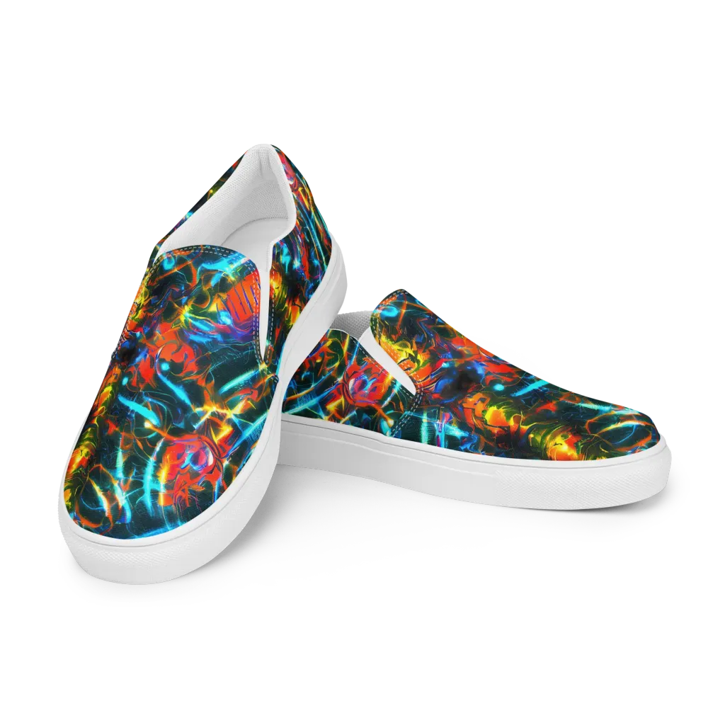 Spectrum Ignition on Men's Slip-On Canvas Shoes — Left Front