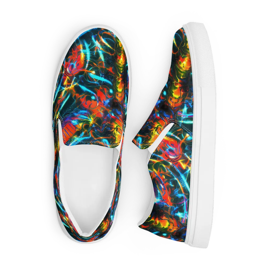 Spectrum Ignition on Men's Slip-On Canvas Shoes — Front