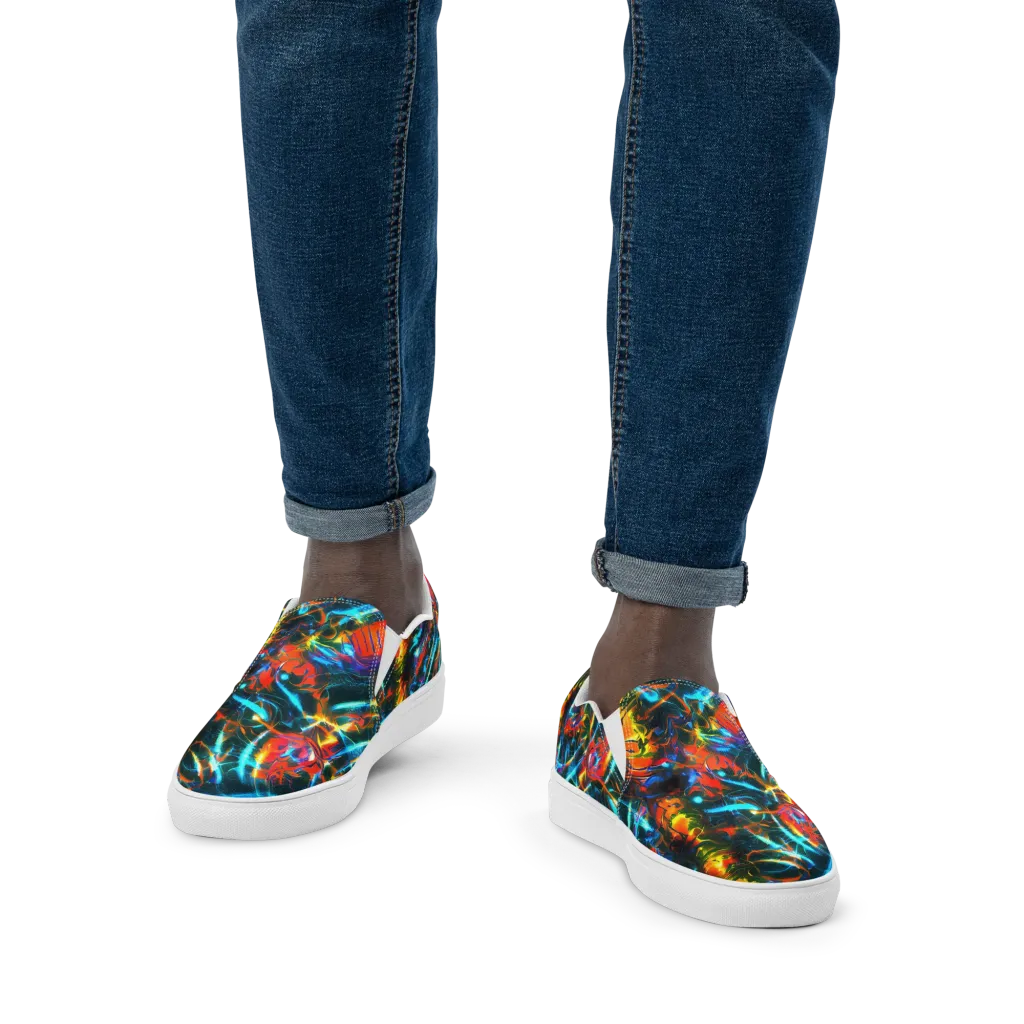 Spectrum Ignition on Men's Slip-On Canvas Shoes — Front