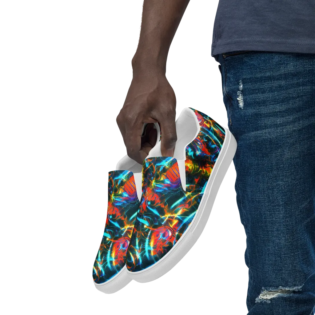 Spectrum Ignition on Men's Slip-On Canvas Shoes — Left Front
