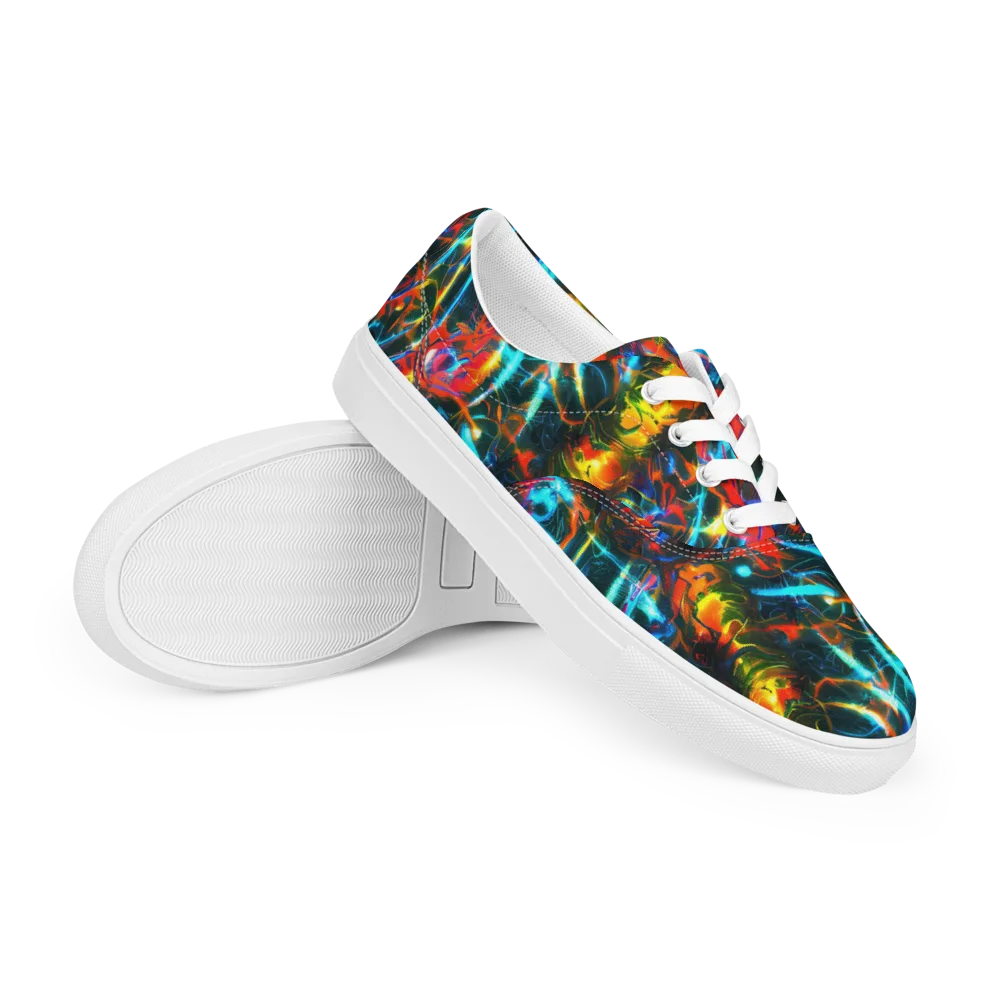 Spectrum Ignition on Men's Lace-Up Canvas Shoes — Right Front