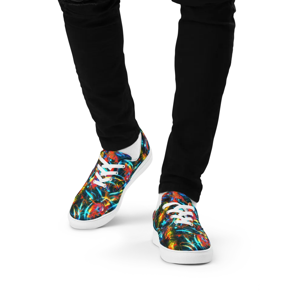 Spectrum Ignition on Men's Lace-Up Canvas Shoes — Front