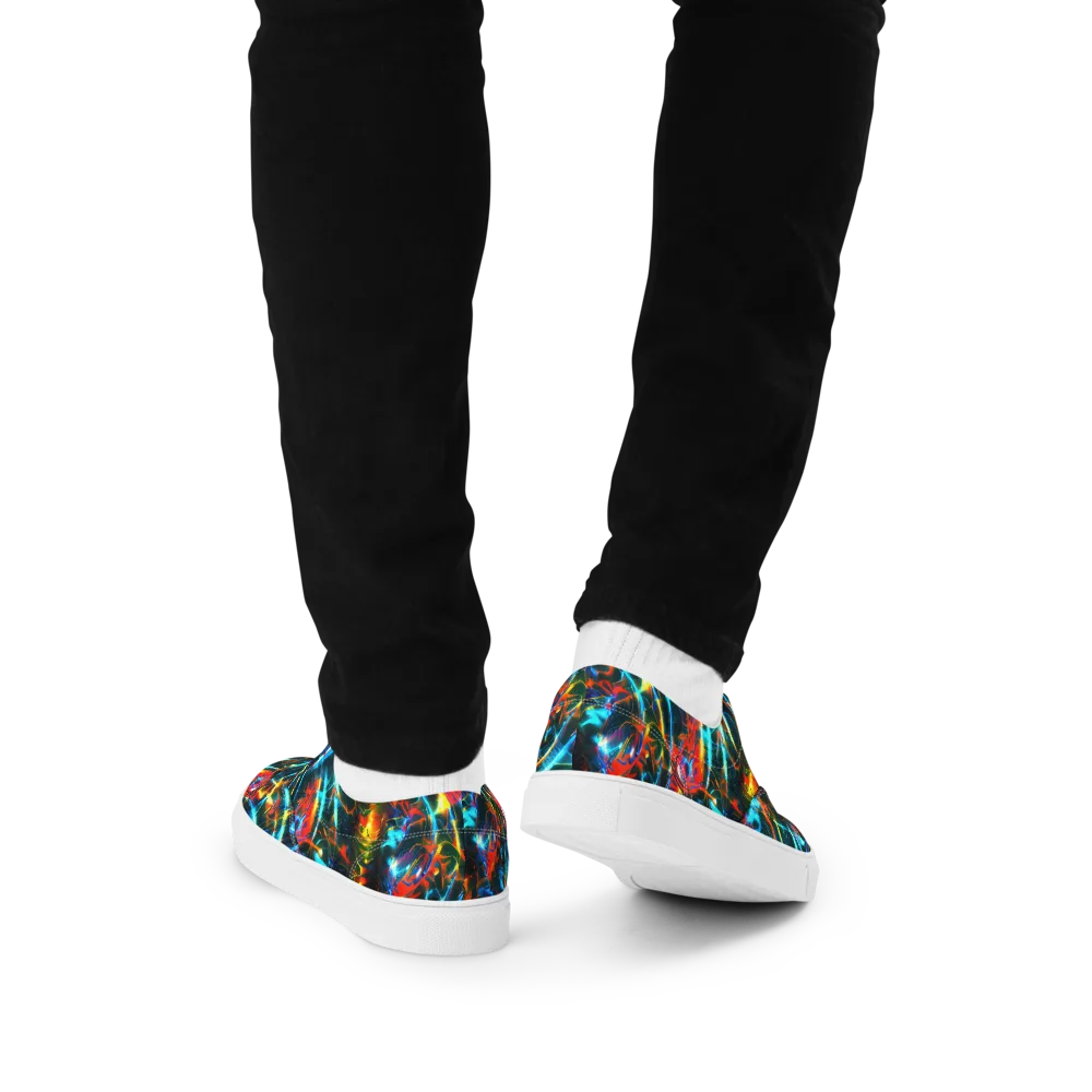 Spectrum Ignition on Men's Lace-Up Canvas Shoes — Back