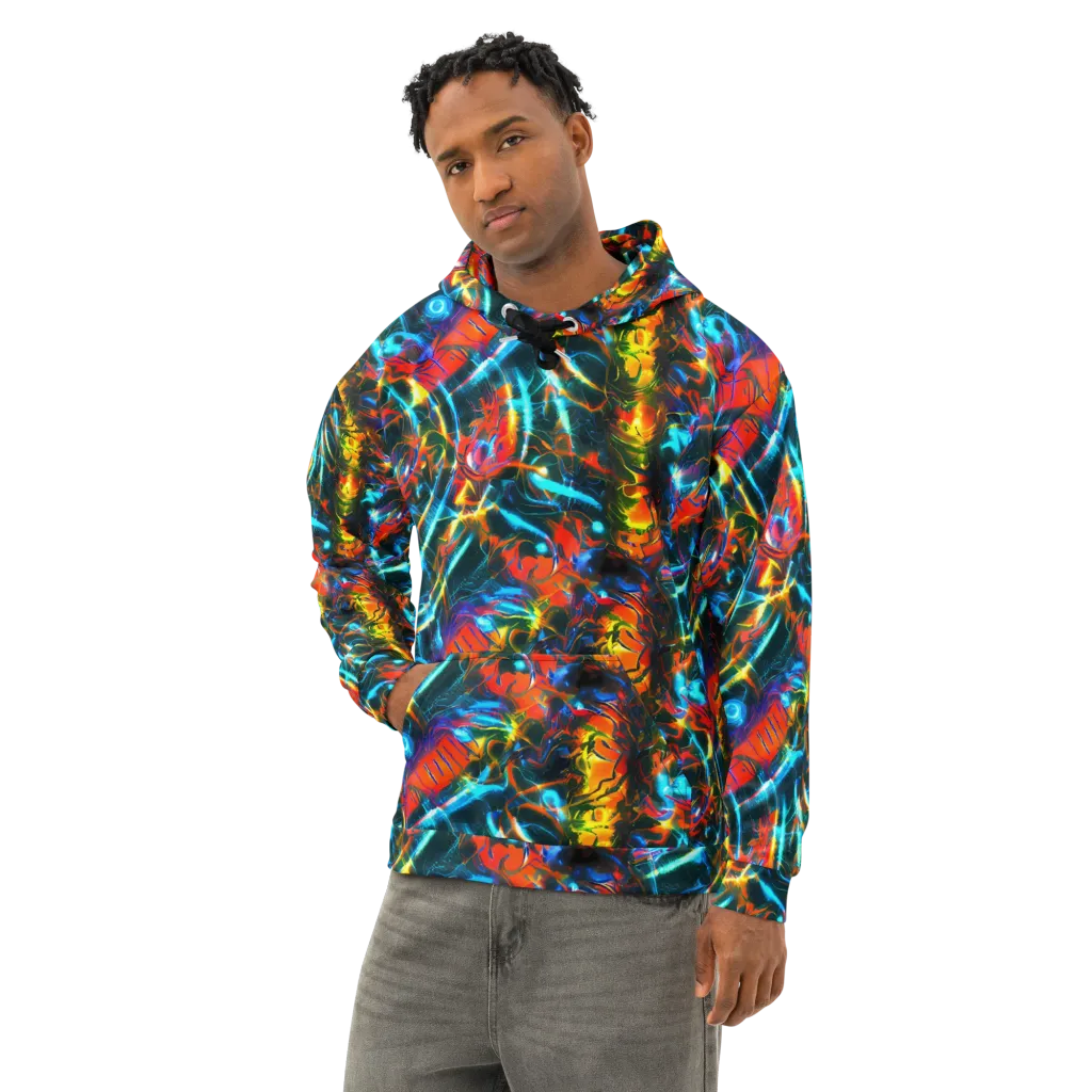 Spectrum Ignition on Cotton Hoodie — Left Front
