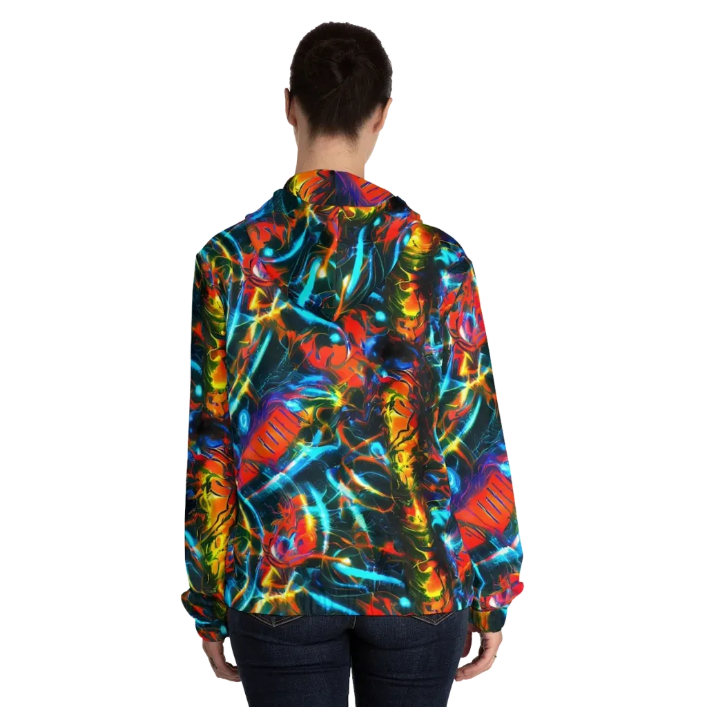 Spectrum Ignition on Women's Full-Zip Hoodie — Back On Person