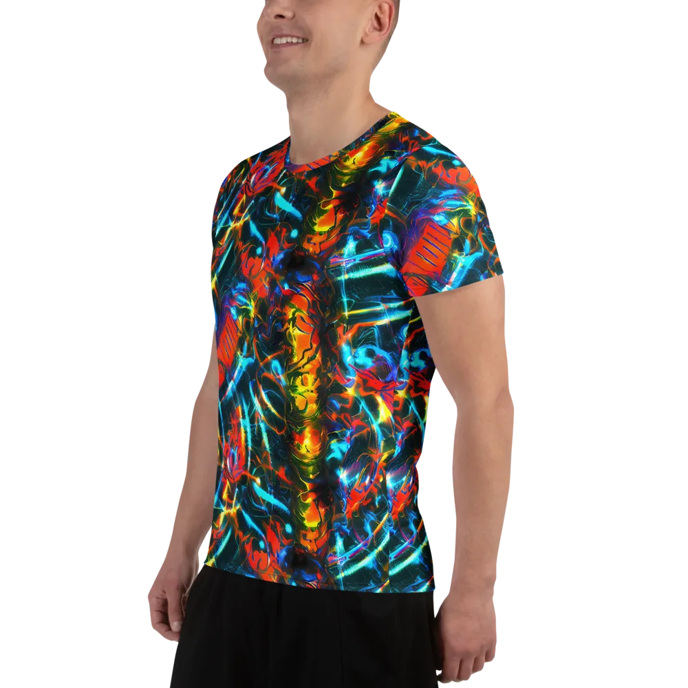 Spectrum Ignition on Men's Athletic T-Shirt — Left